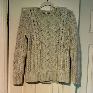 J. Crew Cream Cable Knit Sweater